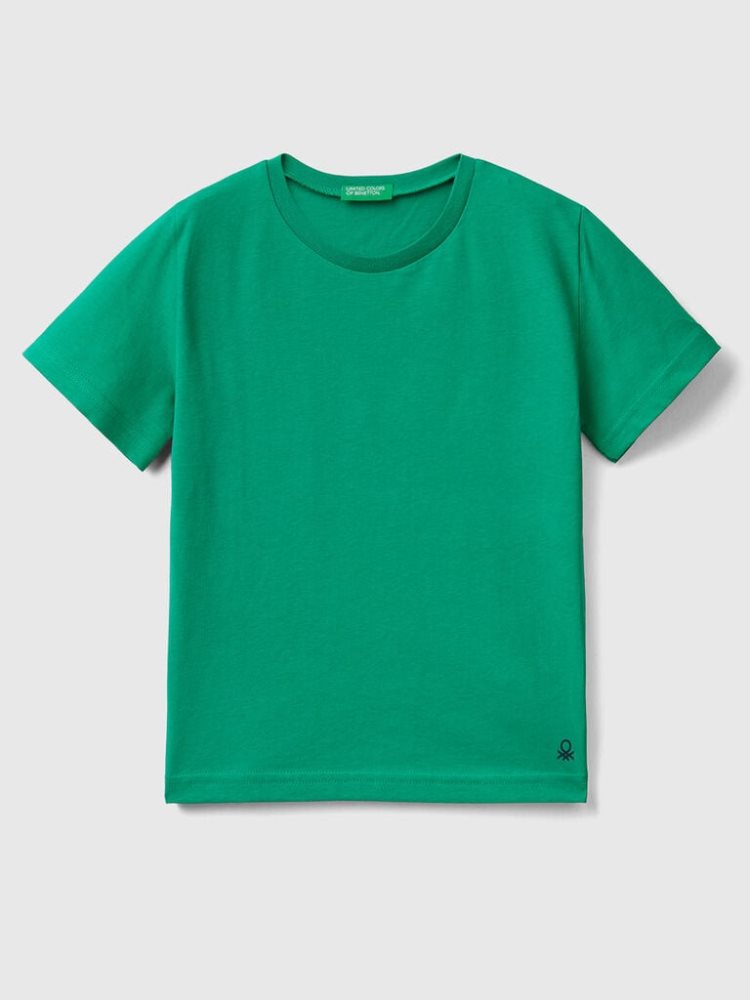 Benetton Organic Katoenen Short Sleeve T-shirts Kinderen Groen | BE097531