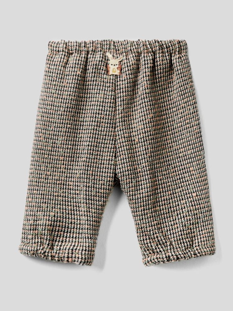 Benetton Patterned Bow Broek Kinderen Grijs | BE235544