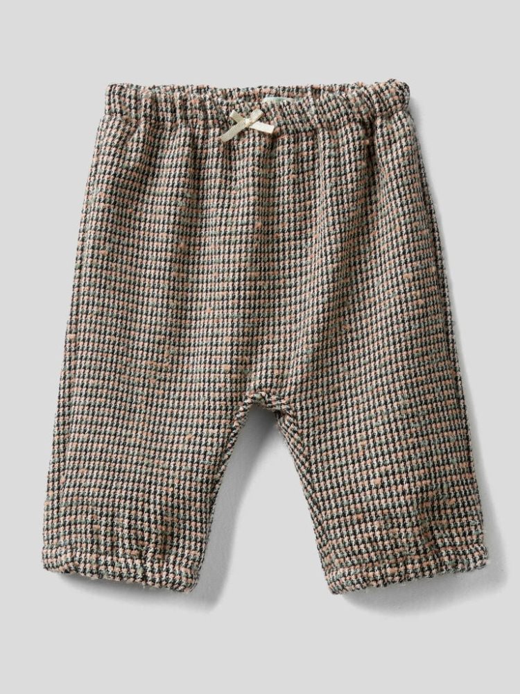 Benetton Patterned Bow Broek Kinderen Grijs | BE235544