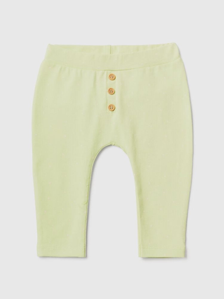 Benetton Patterned Stretch Katoenen Leggings Kinderen Lime | BE750738