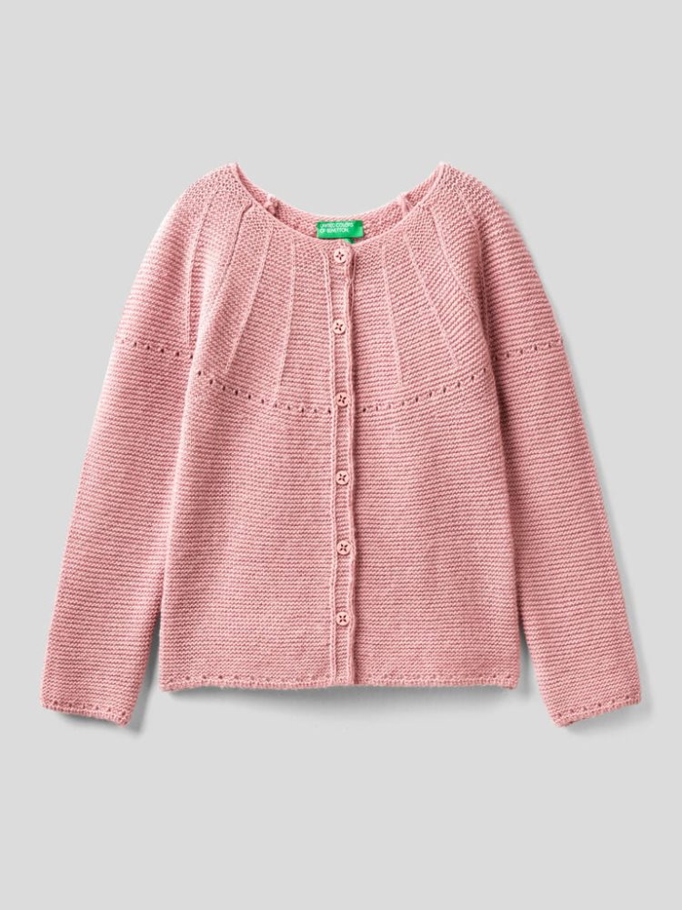 Benetton Perforated Details Cardigan Kinderen Mauve | BE591117