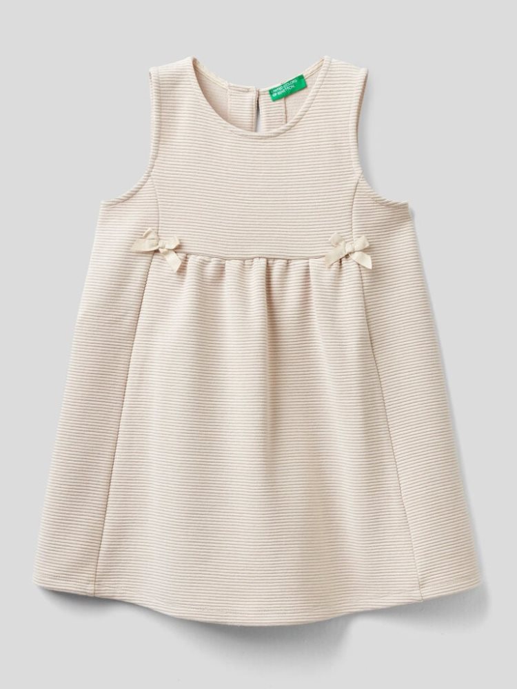 Benetton Pinafore Lurex Jurken Kinderen Wit | BE135104