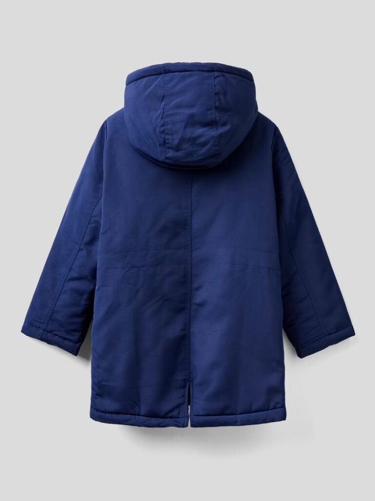 Benetton Pockets Gewatteerd Parka Jassen Kinderen Donkerblauw | BE264618