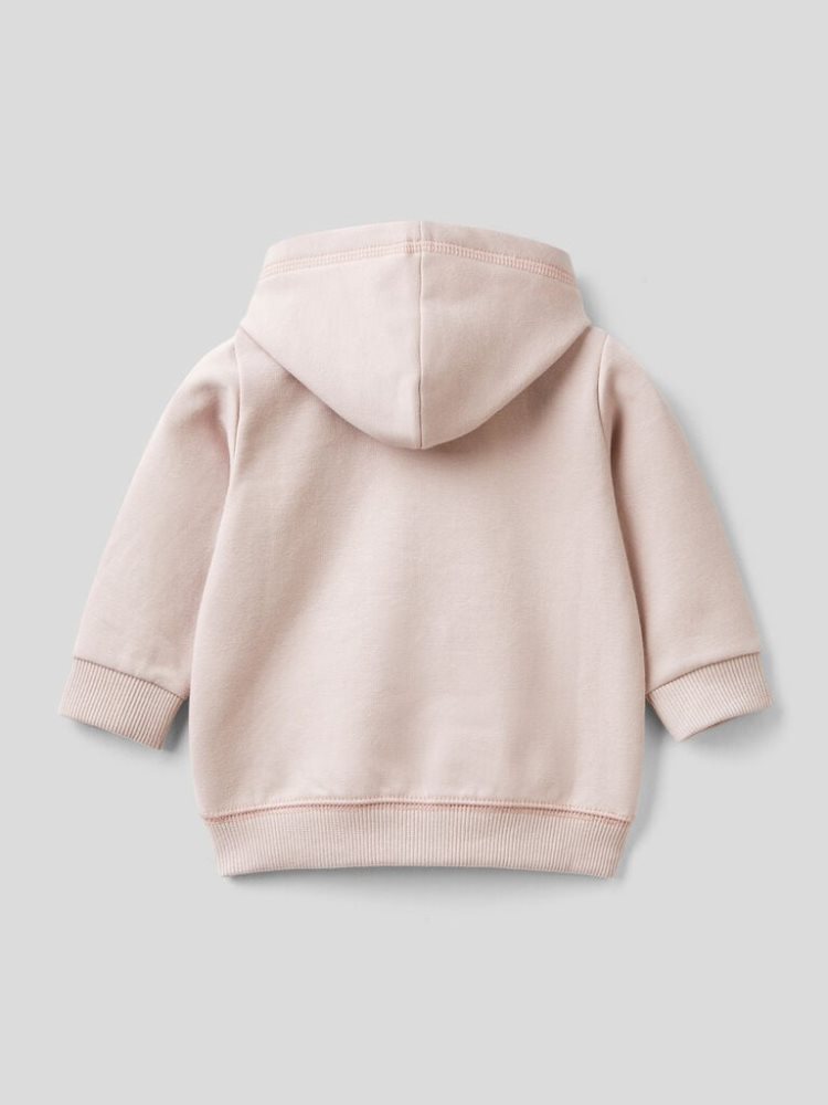 Benetton Print On The Pocket Hoodie Kinderen Roze | BE223586