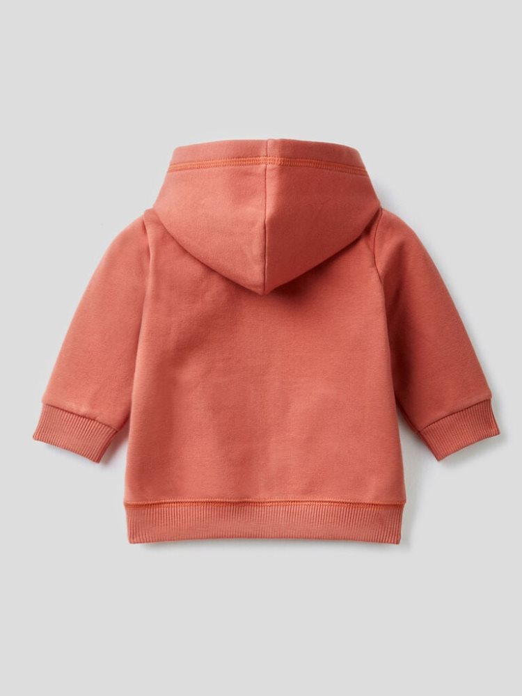 Benetton Print On The Pocket Hoodie Kinderen Bruin | BE521133