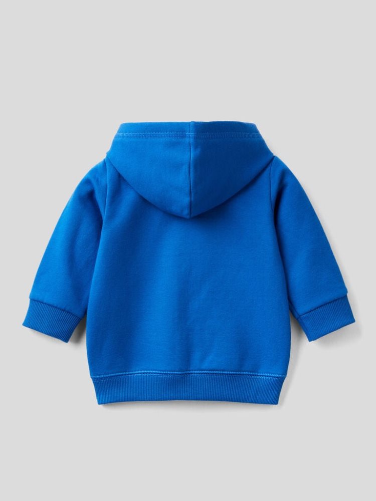 Benetton Print On The Pocket Hoodie Kinderen Blauw | BE935430