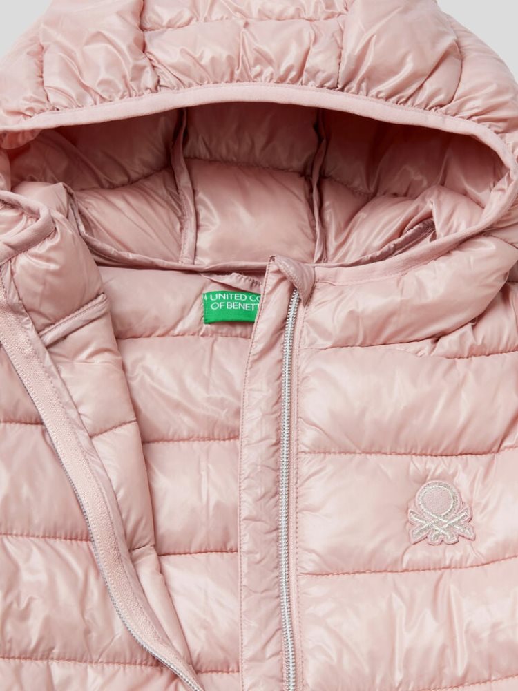 Benetton Puffer Hood Light Jackets Kinderen Roze | BE483417