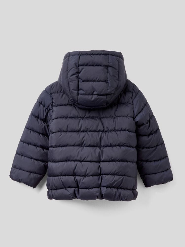 Benetton Puffer Rouches Padded Jackets Kinderen Donkerblauw | BE166600