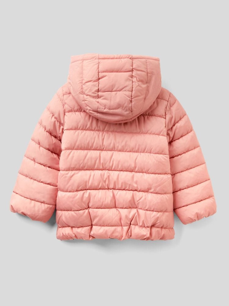 Benetton Puffer Rouches Padded Jackets Kinderen Roze | BE528814