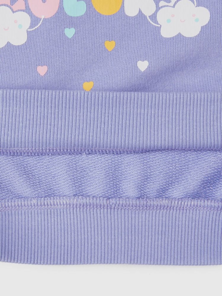 Benetton Pullover Rainbow Print Sweatshirt Kinderen Periwinkle | BE204695