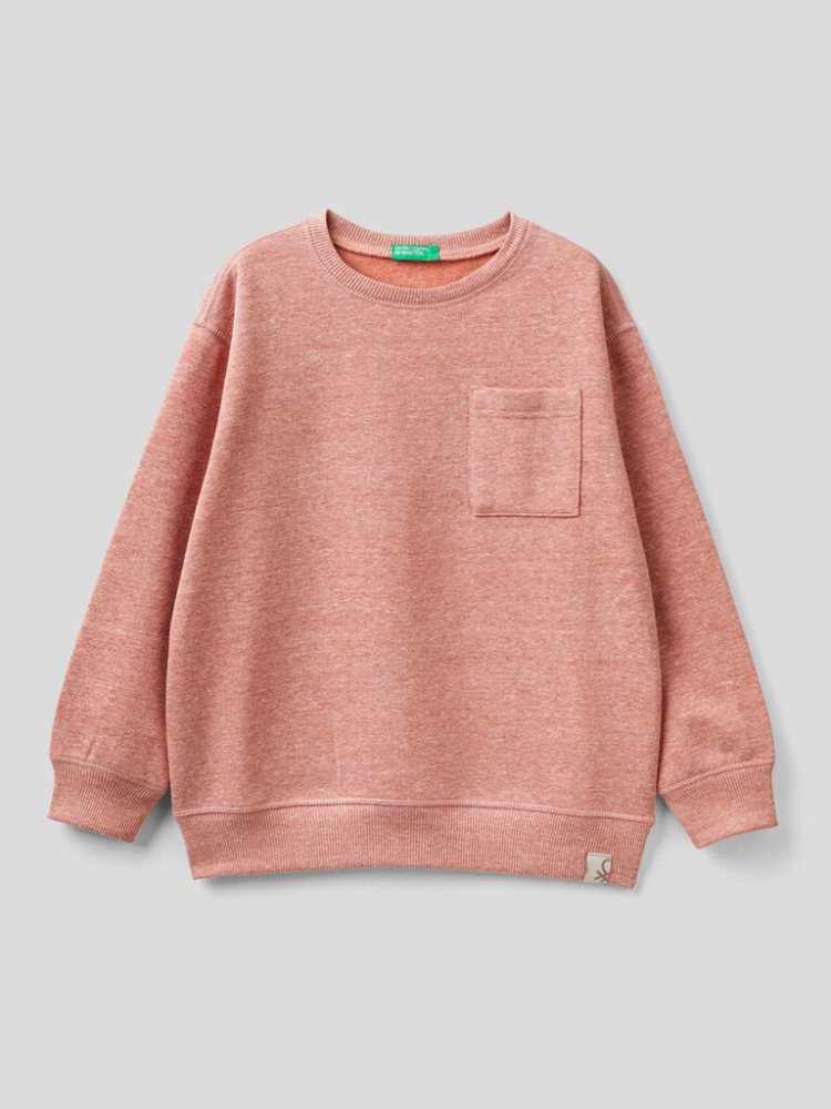 Benetton Pullover Recycled Fabric Sweatshirt Kinderen Rood | BE398785