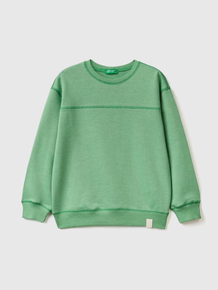 Benetton Pullover Recycled Fabric Sweatshirt Kinderen Lichtgroen | BE569632