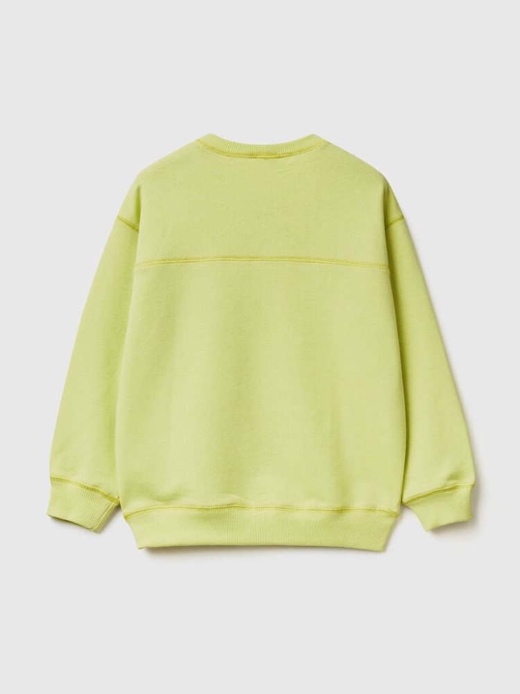 Benetton Pullover Recycled Fabric Sweatshirt Kinderen Geel | BE938582