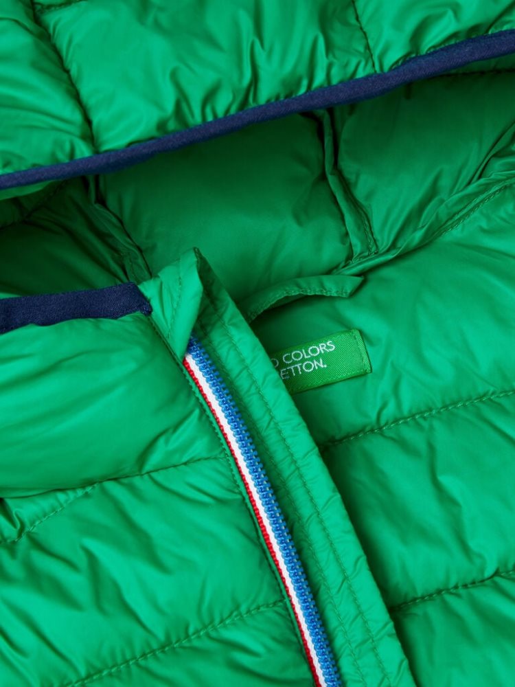 Benetton Rain Defender Hood Light Jackets Kinderen Groen | BE139771