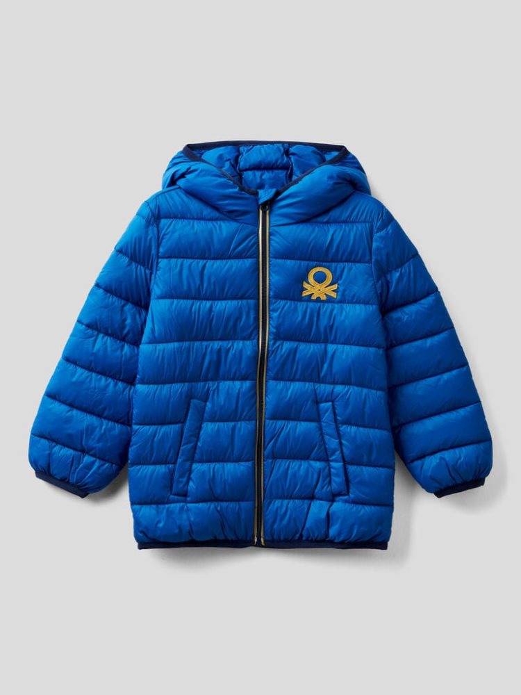 Benetton Rain Defender Hood Light Jackets Kinderen Blauw | BE535725