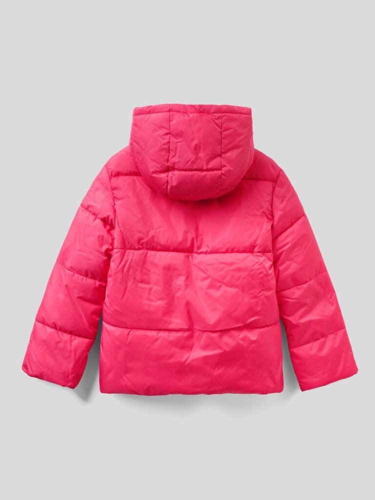 Benetton Rain Defender Hood Padded Jackets Kinderen Fuchsie | BE202695