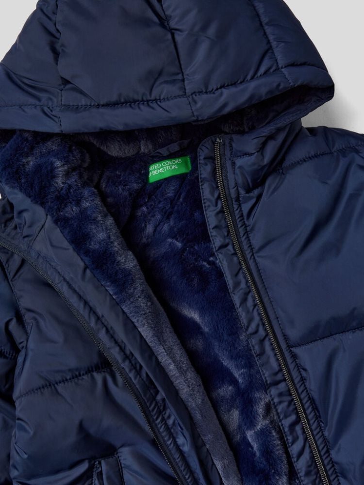 Benetton Rain Defender Hood Padded Jackets Kinderen Donkerblauw | BE291894