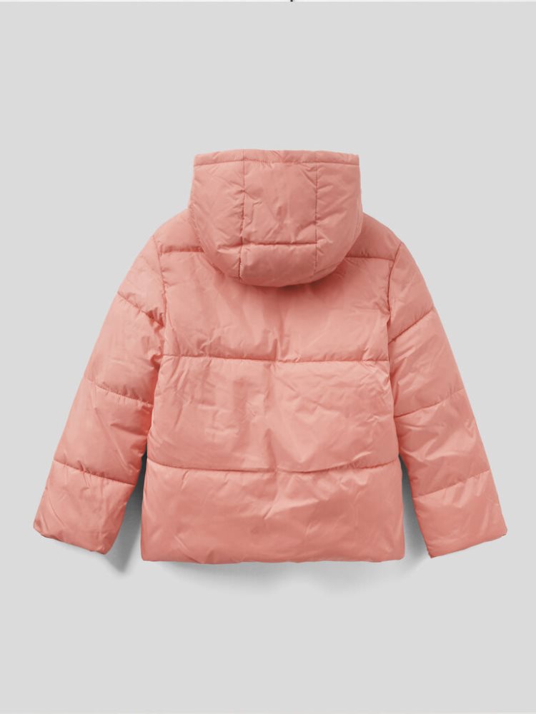 Benetton Rain Defender Hood Padded Jackets Kinderen Roze | BE485205