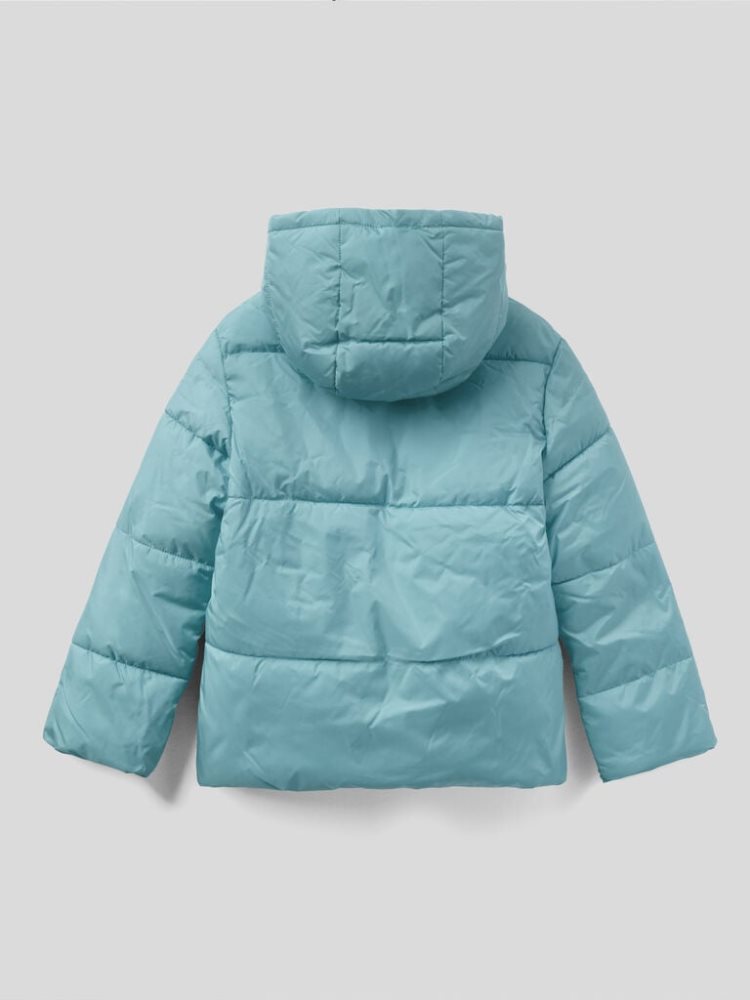 Benetton Rain Defender Hood Padded Jackets Kinderen Lichtblauw | BE637309