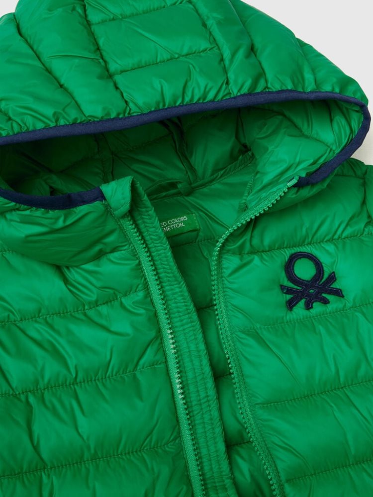 Benetton Rain Defender Nylon Light Jackets Kinderen Groen | BE551682