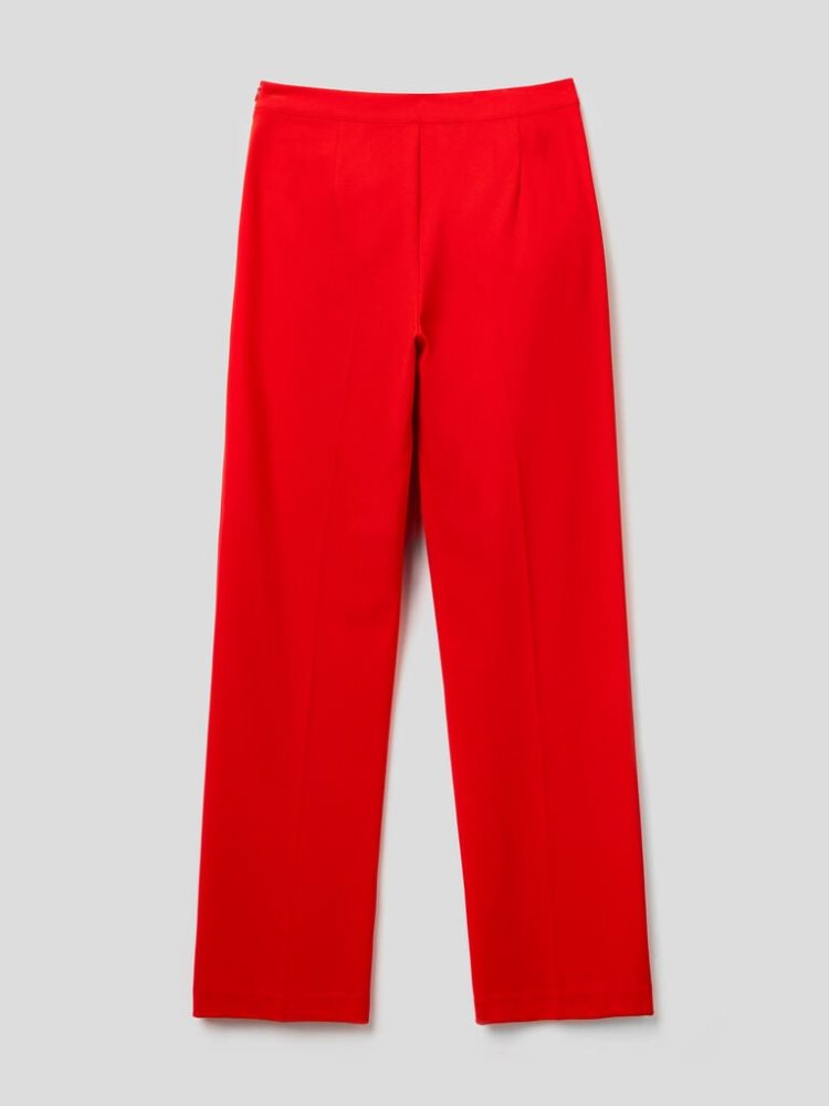 Benetton Rechtdoor Cut Klassieke Broek Dames Rood | BE395200