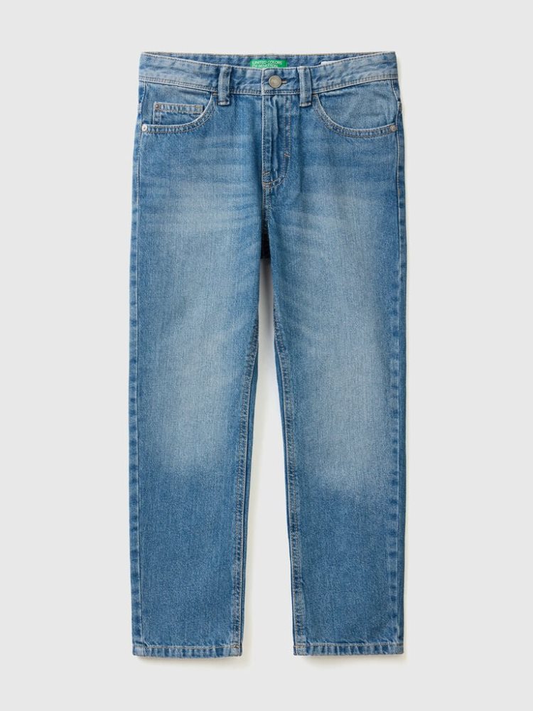 Benetton Rechtdoor Leg Jeans Kinderen Blauw | BE147633