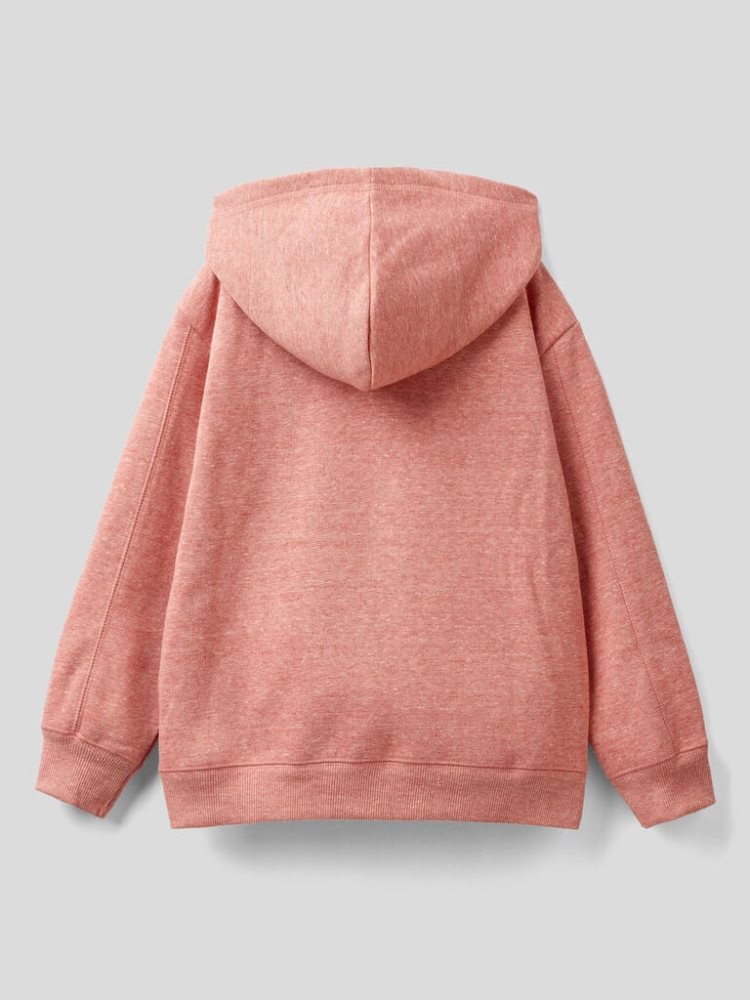 Benetton Recycled Fabric Hoodie Kinderen Rood | BE520718