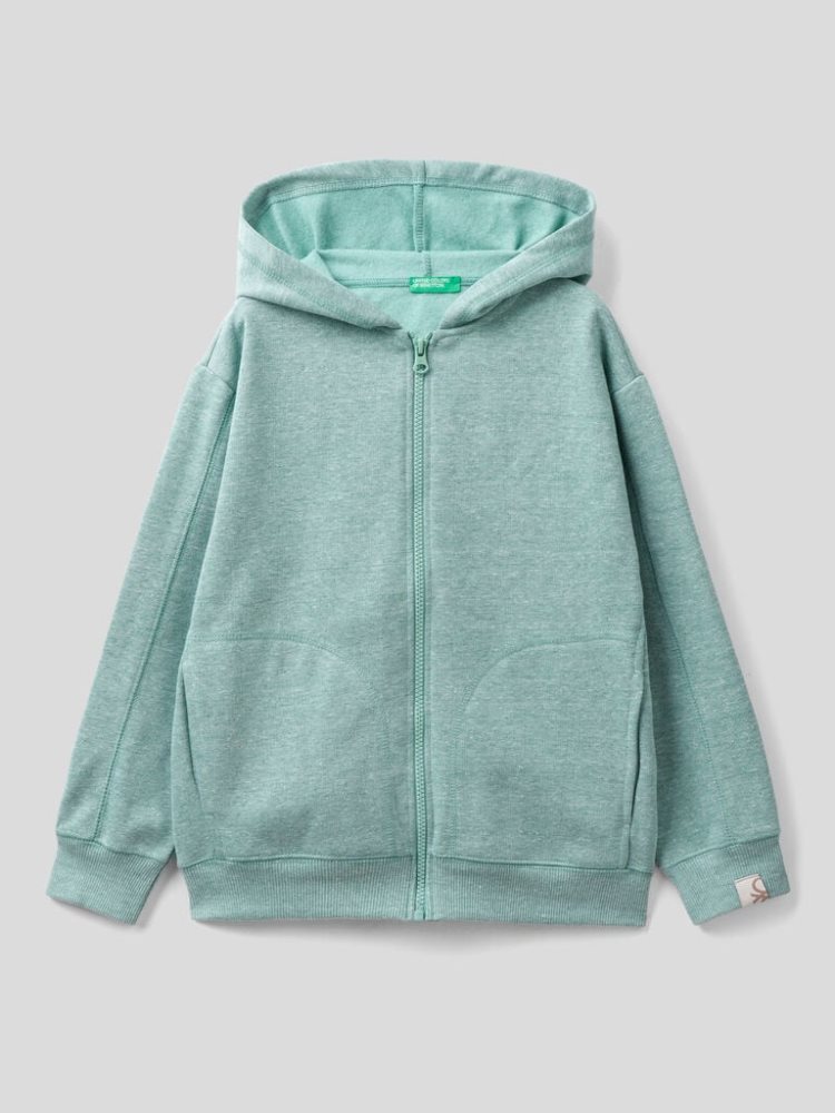 Benetton Recycled Fabric Hoodie Kinderen Lichtblauw | BE860091