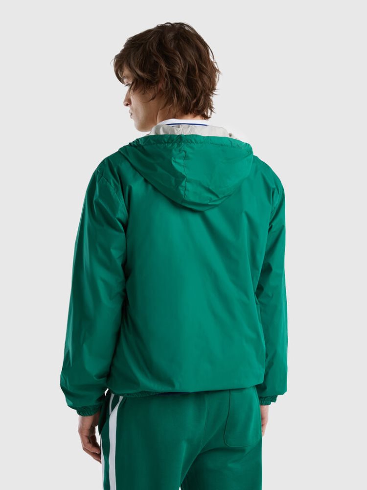 Benetton Recycled Nylon Light Jackets Heren Donkergroen | BE902434