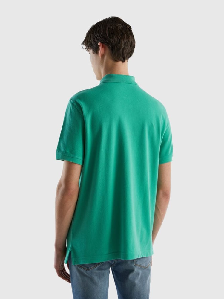 Benetton Regular Fit Short Sleeve Polos Heren Groen | BE617543