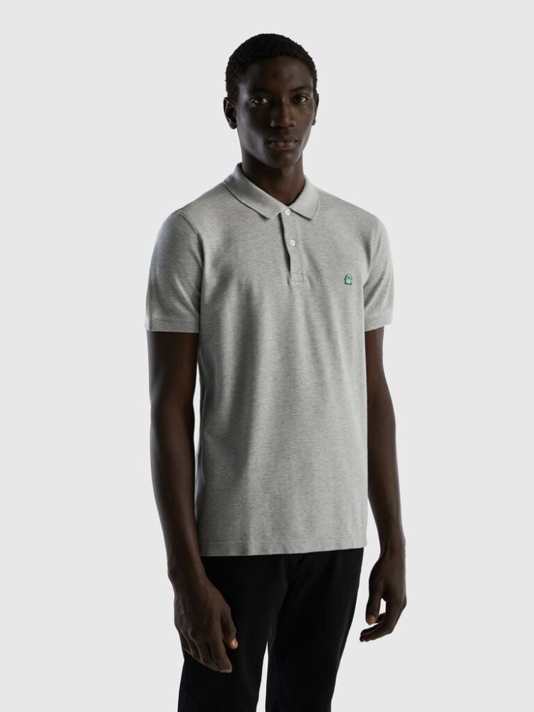 Benetton Regular Fit Short Sleeve Polos Heren Lichtgrijs | BE622293