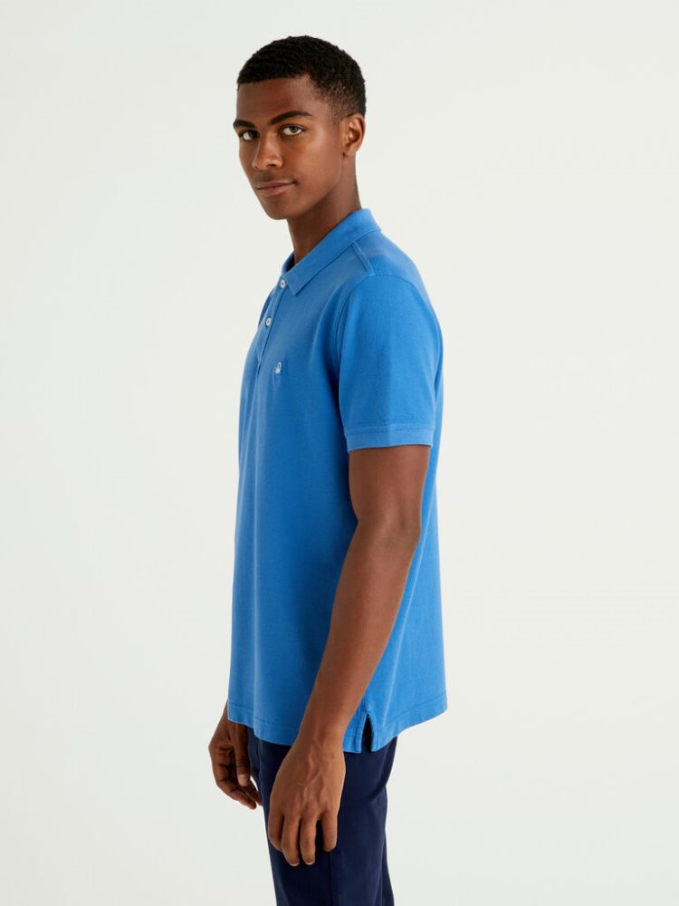 Benetton Regular Fit Short Sleeve Polos Heren Blauw | BE653114