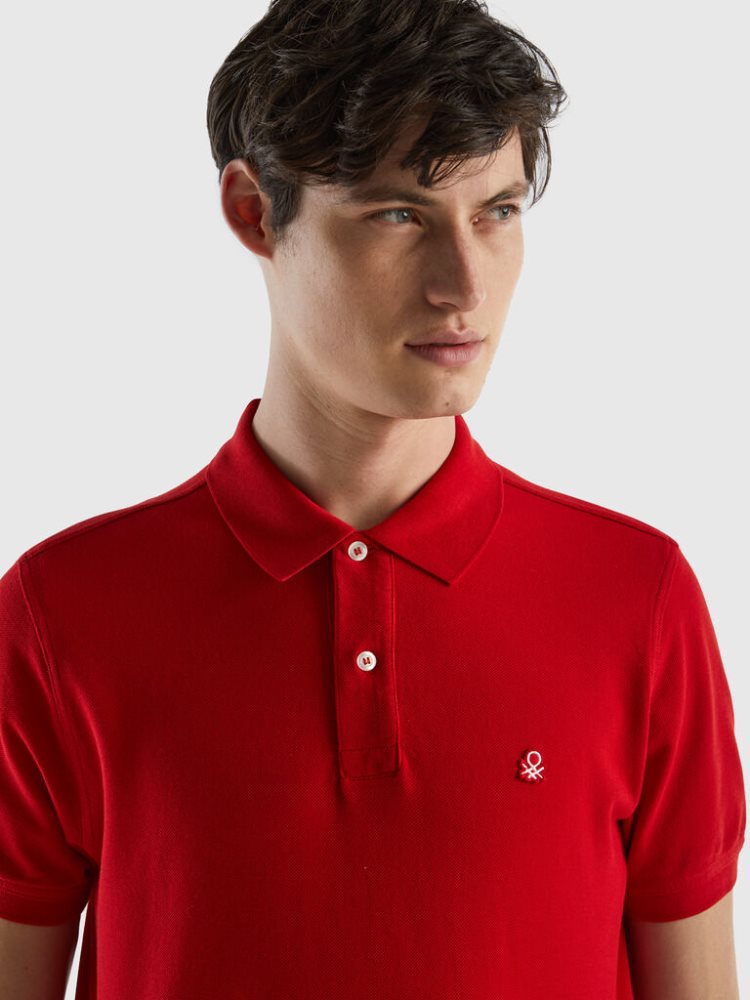 Benetton Regular Fit Short Sleeve Polos Heren Rood | BE951162