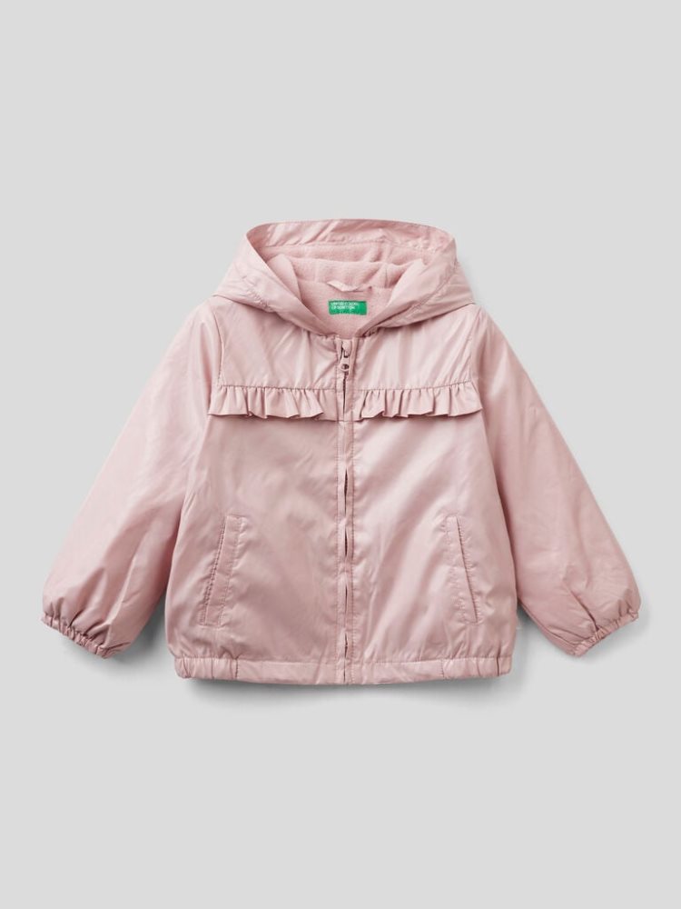 Benetton Rouches Light Jackets Kinderen Roze | BE173948