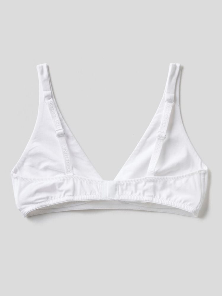 Benetton Sail-shaped Stretch Organic Katoenen BH Dames Wit | BE428945