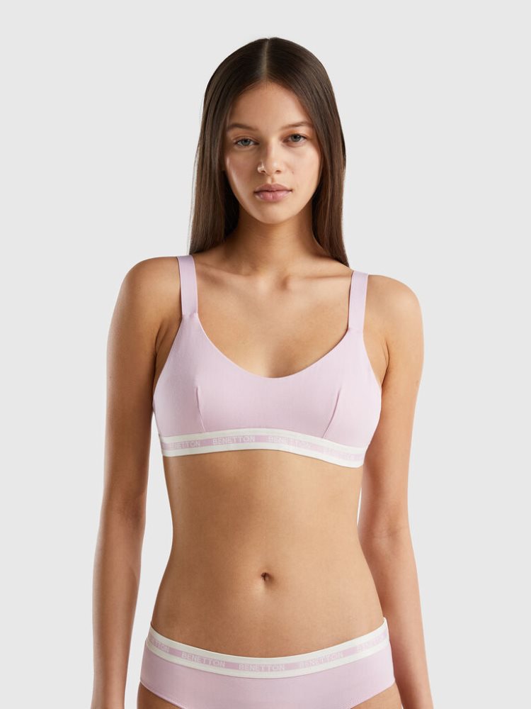 Benetton Semi-padded Organic Katoenen BH Dames Lilac | BE007140