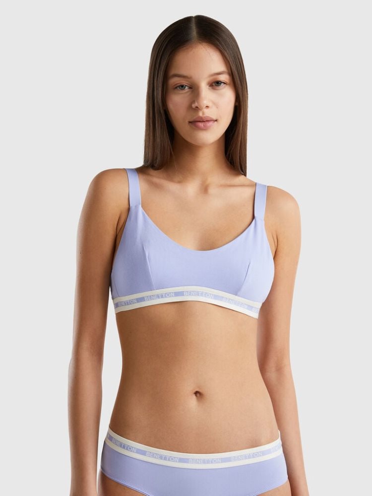 Benetton Semi-padded Organic Katoenen BH Dames Lavendel | BE520614