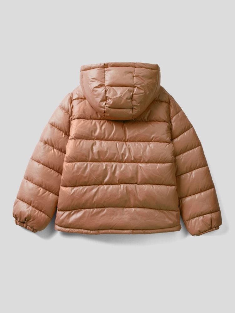 Benetton Shiny Puffer Padded Jackets Kinderen Grijs | BE862227