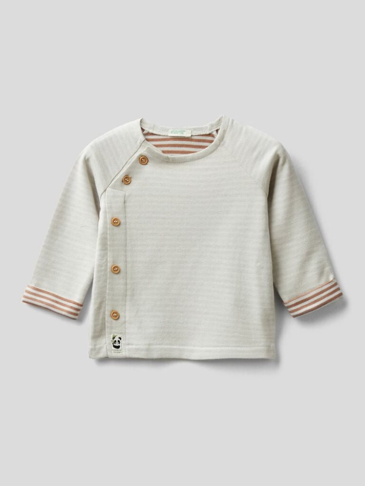 Benetton Side Opening Hoodie Kinderen Wit | BE774825