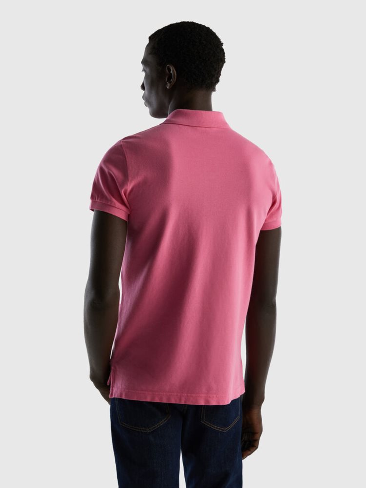 Benetton Slim Fit Short Sleeve Polos Heren Roze | BE465484