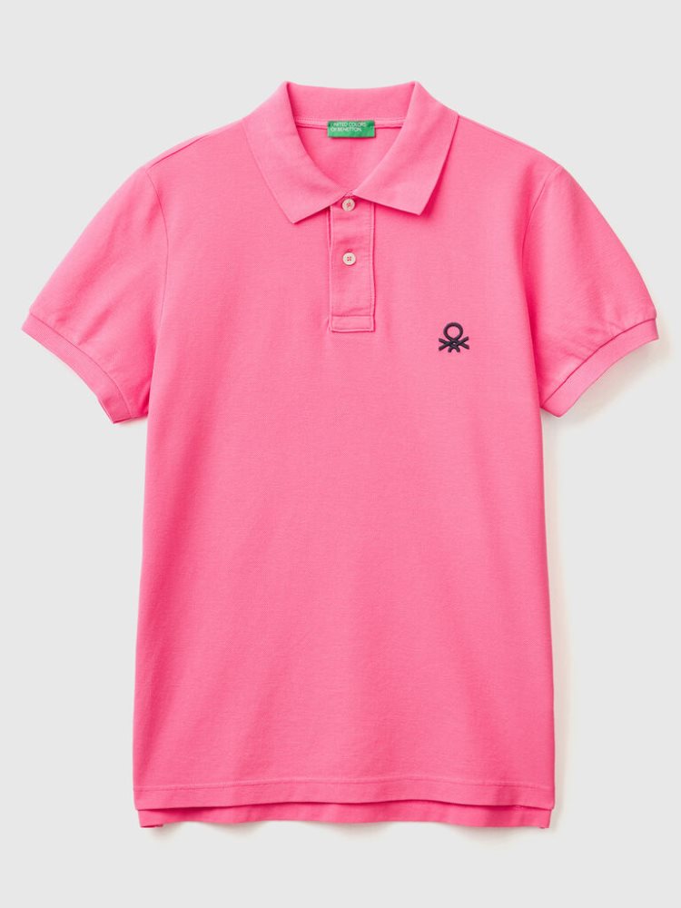 Benetton Slim Fit Short Sleeve Polos Heren Roze | BE465484