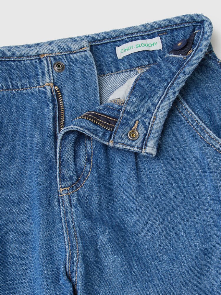 Benetton Slouchy Fit Jeans Kinderen Donkerblauw | BE831005