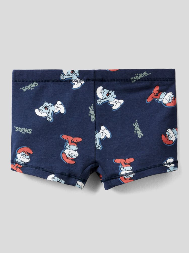 Benetton Smurfs Boxers Kinderen Donkerblauw | BE738655