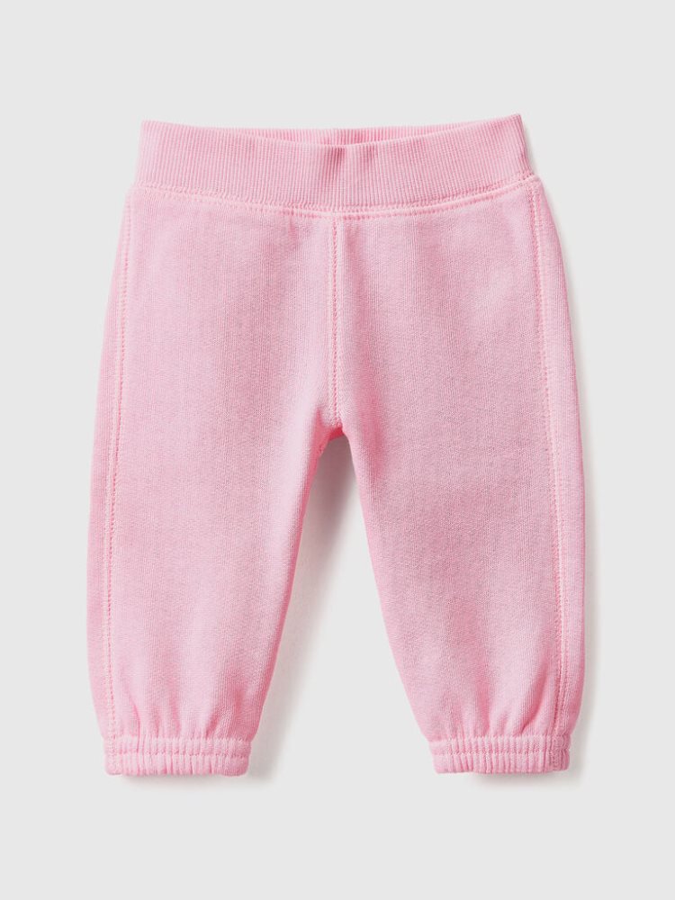 Benetton Soft Embroidery Joggingbroek Kinderen Roze | BE480082