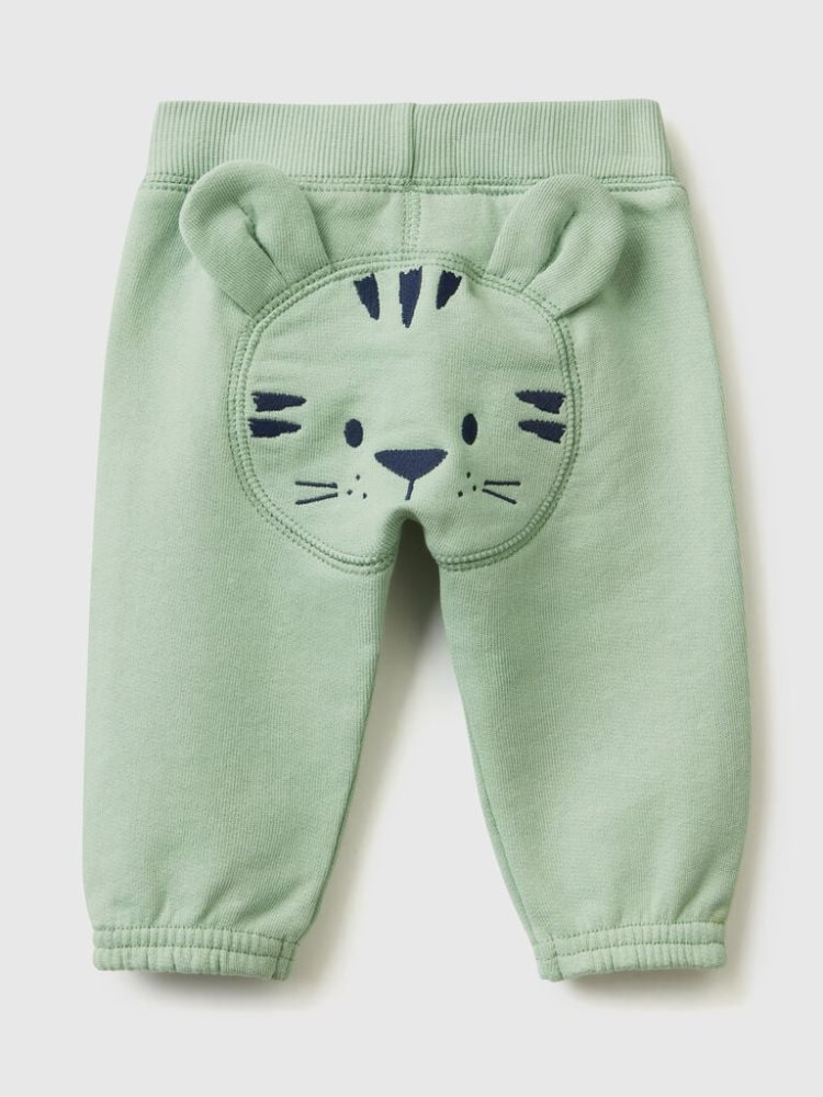 Benetton Soft Embroidery Joggingbroek Kinderen Lichtgroen | BE587985