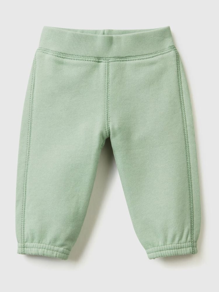 Benetton Soft Embroidery Joggingbroek Kinderen Lichtgroen | BE587985