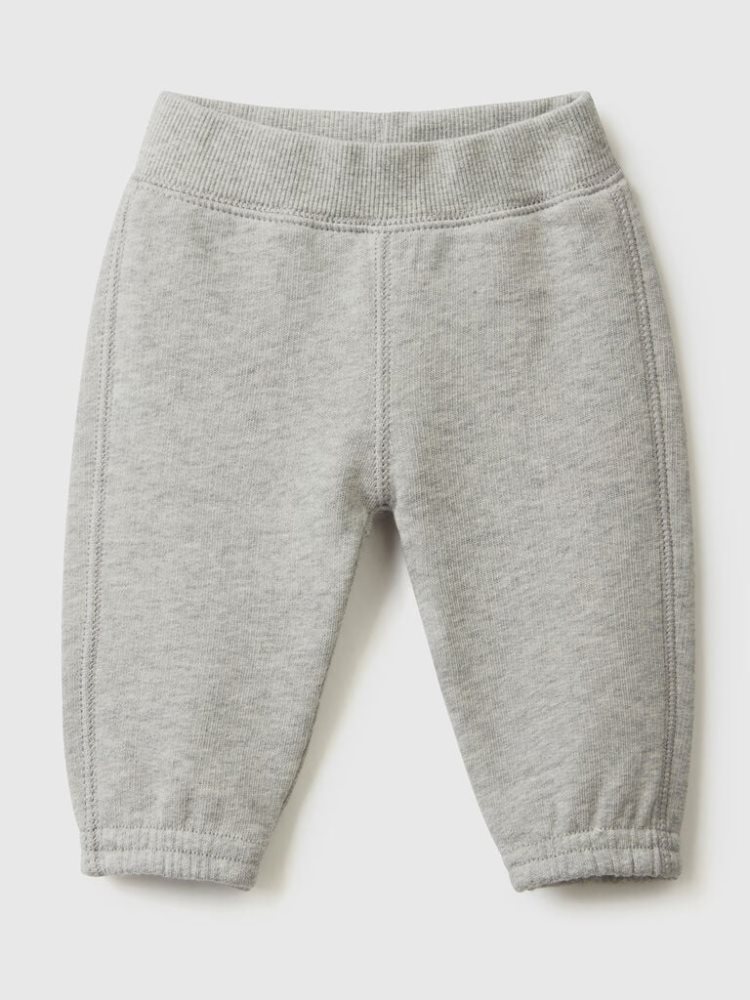 Benetton Soft Embroidery Joggingbroek Kinderen Lichtgrijs | BE645531