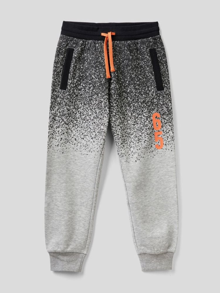 Benetton Sportieve Print Broek Kinderen Grijs | BE420087