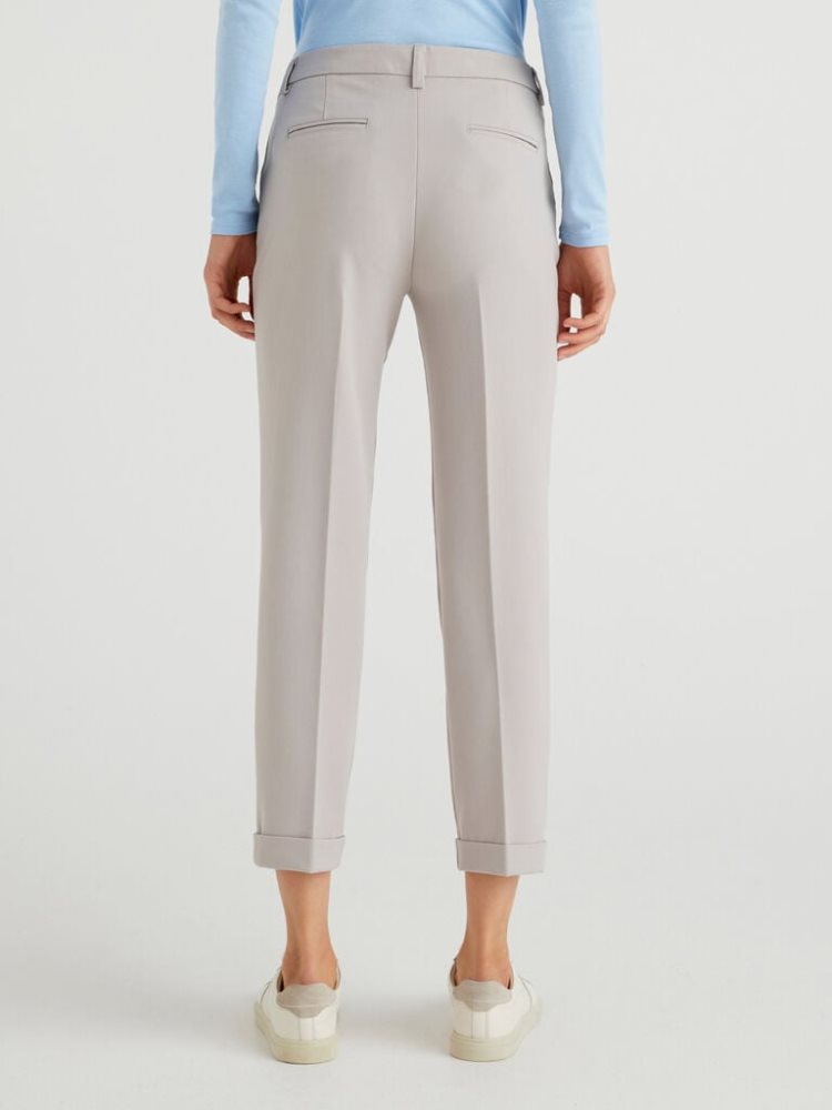 Benetton Stretch Cuffs Broek Dames Grijs | BE399039