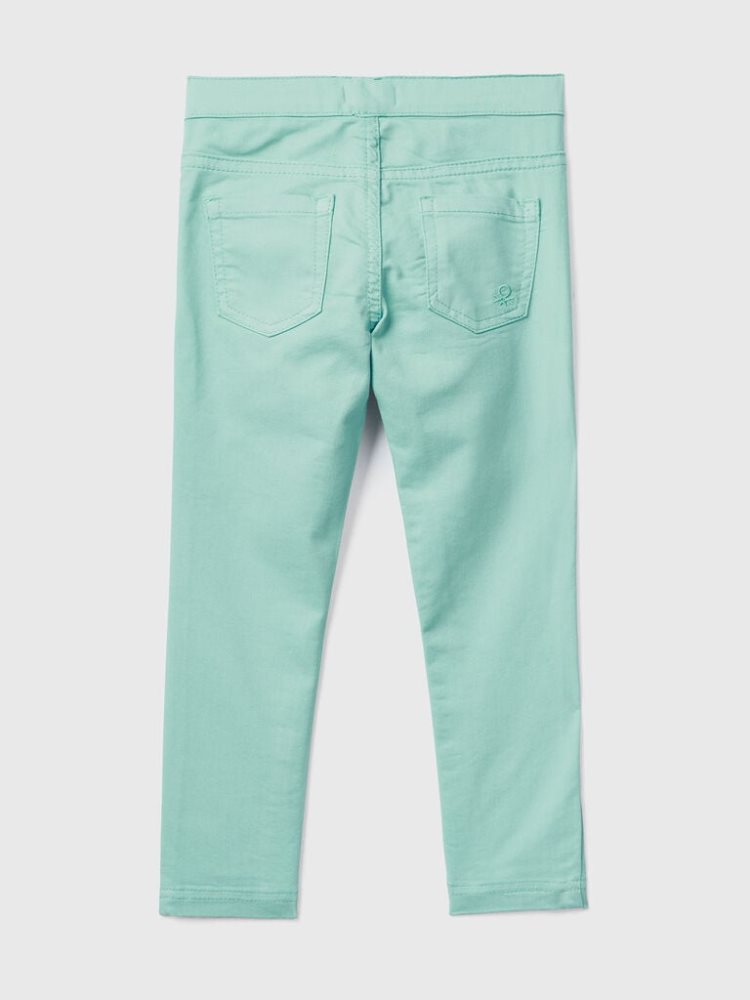 Benetton Stretch Katoenen Blend Jeggings Kinderen Aqua | BE541460